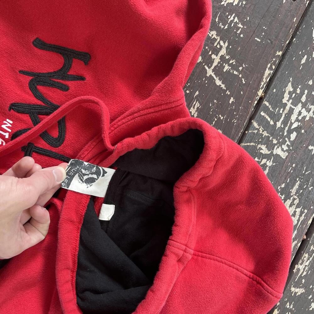 (L) Vintage 90s Y2K Hurley International Embroidered Hoodie Surf Skate - Picture 3 of 5